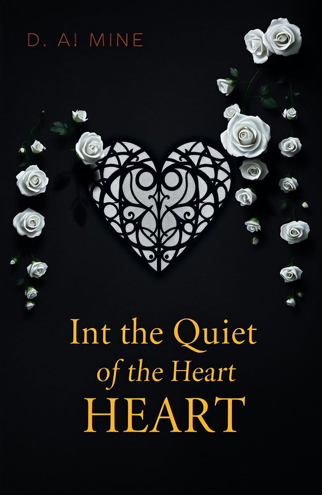 A modern dark romance book cover titled 'In the Quiet of the Heart'