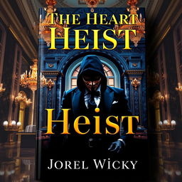 A striking book cover design that blends crime and dark robbery themes with a touch of luxury