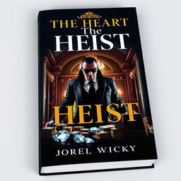 A striking book cover design that blends crime and dark robbery themes with a touch of luxury