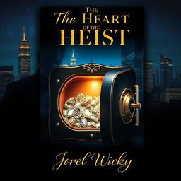 A stunning book cover design that captures the essence of crime and dark robbery intertwined with luxury