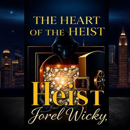 A stunning book cover design that captures the essence of crime and dark robbery intertwined with luxury