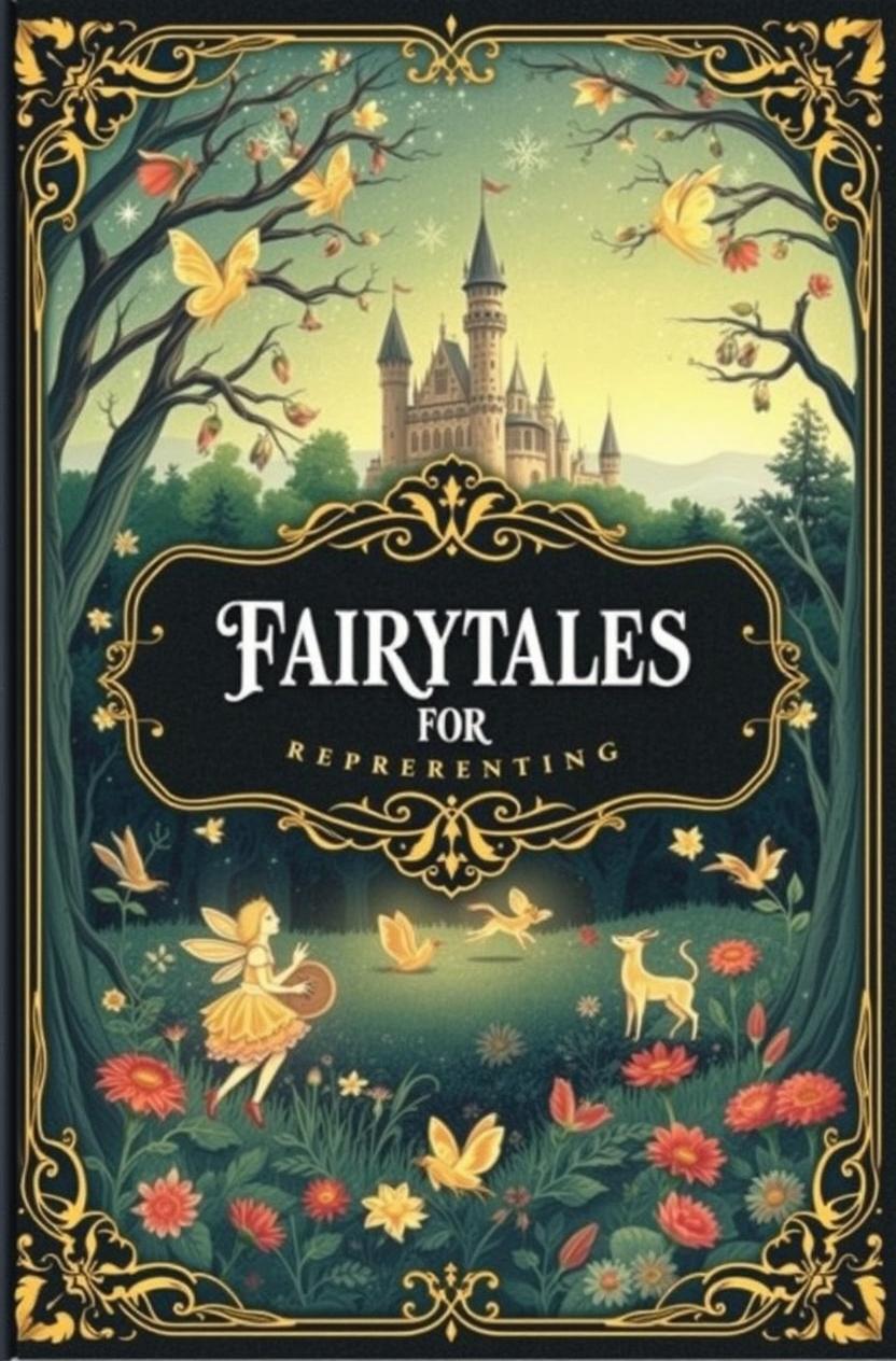 A whimsical and enchanting cover design for a book titled 'Fairytales for Reparenting Volume Two'