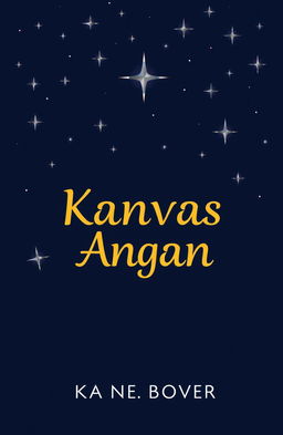 Book cover design for the novel titled 'Kanvas Angan'