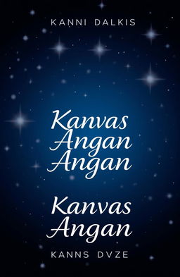 Book cover design for the novel titled 'Kanvas Angan'
