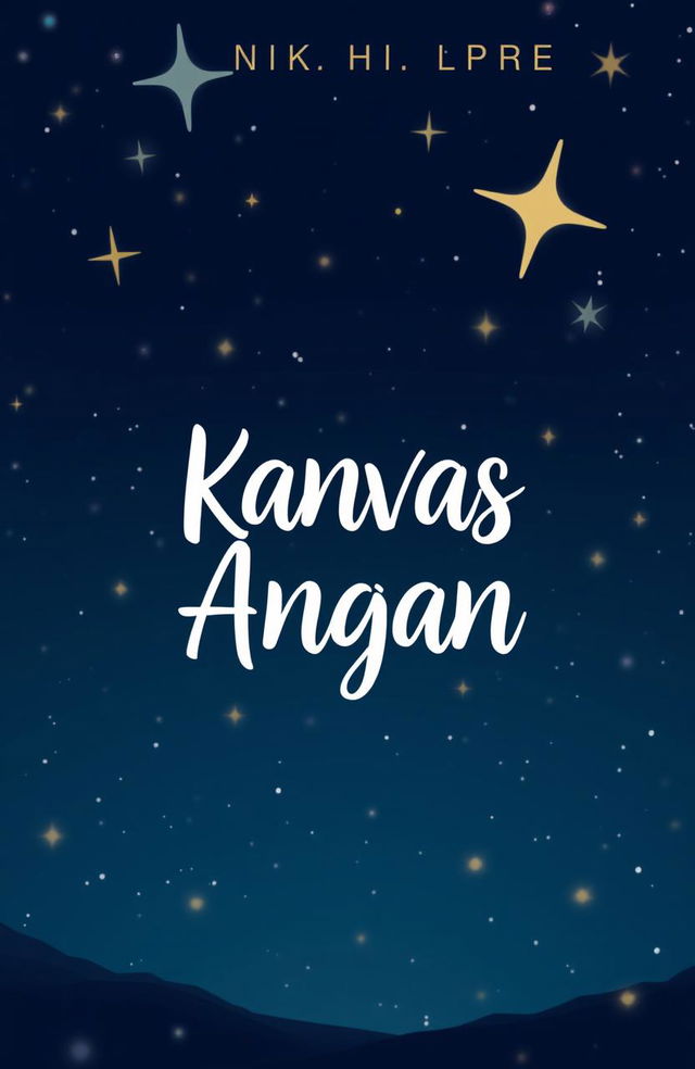 Book cover design for the novel titled 'Kanvas Angan'