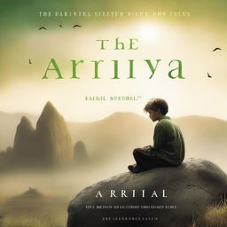 A high-quality photograph serves as the cover for a fantasy-action book, 'The Arrival'