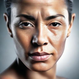 A high-quality digital art image featuring a person with a new, distinct face