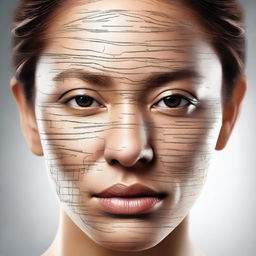 A high-quality digital art image featuring a person with a new, distinct face