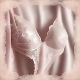 A high-quality digital art image featuring a tasteful and elegant display of lingerie