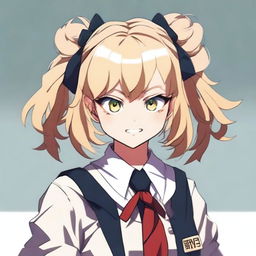 This is a high-quality digital art image of Himiko Toga from My Hero Academia