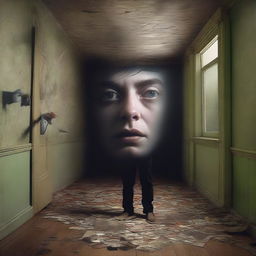 A high-quality, photo-realistic digital art piece that encapsulates a series of absurd, surreal visions