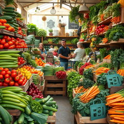 A charming vegetable shop overflowing with an abundance of fresh produce