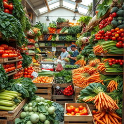 A charming vegetable shop overflowing with an abundance of fresh produce