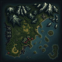 A detailed fantasy map of a Dungeons & Dragons world