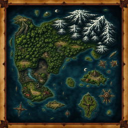 A detailed fantasy map of a Dungeons & Dragons world