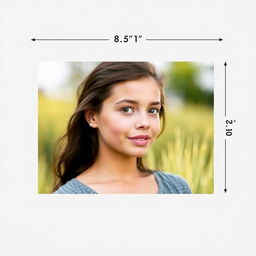 Resize an existing picture to the dimensions of long bond paper, which is 8