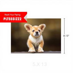 Resize an existing picture to the dimensions of long bond paper, which is 8