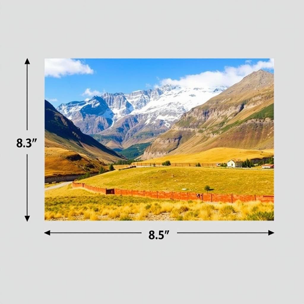 Resize an existing picture to the dimensions of long bond paper, which is 8