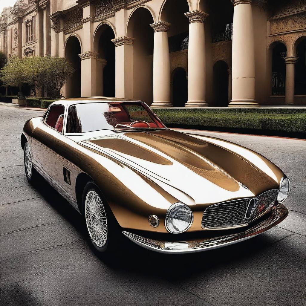 An ultra-high resolution photograph of an ultra-luxury or rare collector's car, reflecting the concept of a 100 million dollar price tag