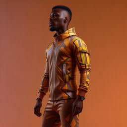 male in futuristic African track suit