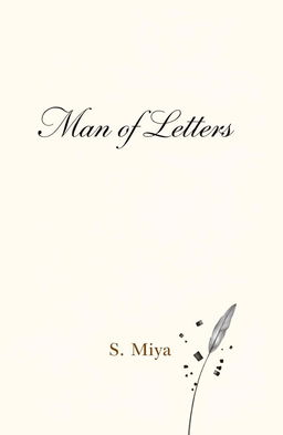 A simple yet elegant poetry book cover featuring a serene and minimalist design