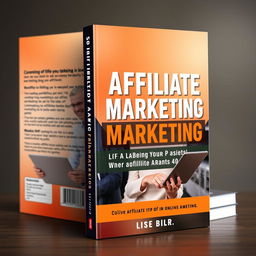 A sophisticated book cover design for a title on affiliate marketing geared towards individuals over 40