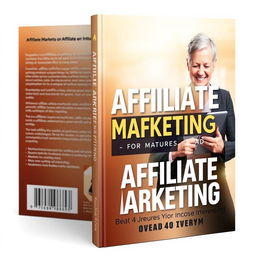 A sophisticated book cover design for a title on affiliate marketing geared towards individuals over 40