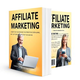A sophisticated book cover design for a title on affiliate marketing geared towards individuals over 40