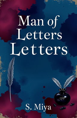 A visually striking poetry book cover featuring the title "Man of Letters" prominently displayed in an elegant and artistic font at the top