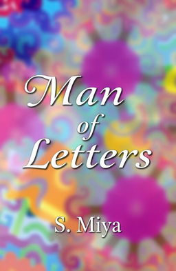 A colorful and vibrant poetry book cover featuring the title 'Man of Letters' in an elegant and artistic font