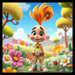 An animated character inspired by a collection of provided photos