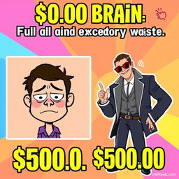 A humorous meme image featuring two contrasting panels