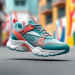 A unique and stylish casual shoe design featuring an innovative silhouette, made with a combination of breathable mesh and soft leather materials
