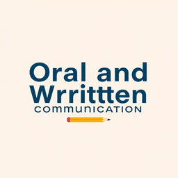 A clean and modern ebook cover design for a guide on 'Oral and Written Communication'