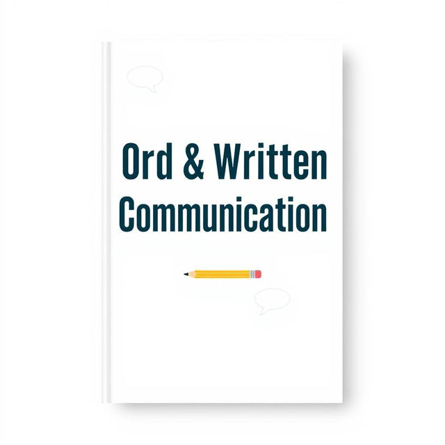 A clean and modern ebook cover design for a guide on 'Oral and Written Communication'