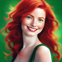 An image of a charming redhead woman