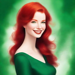 An image of a charming redhead woman