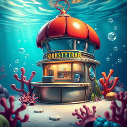 A vibrant and colorful underwater scene inspired by a cartoonish aesthetic