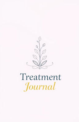 A visually appealing cover page for a daily treatment book, featuring a calming and inviting design