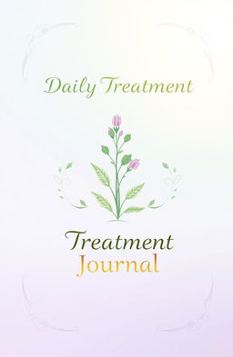 A visually appealing cover page for a daily treatment book, featuring a calming and inviting design