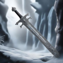 A high-quality digital art piece featuring an intricately designed sword