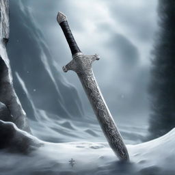 A high-quality digital art piece featuring an intricately designed sword