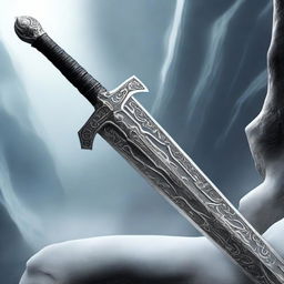 A high-quality digital art piece featuring an intricately designed sword