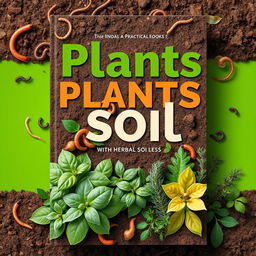 A visually striking book cover for a practical book on plants and soil