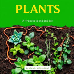 A visually striking book cover for a practical book on plants and soil