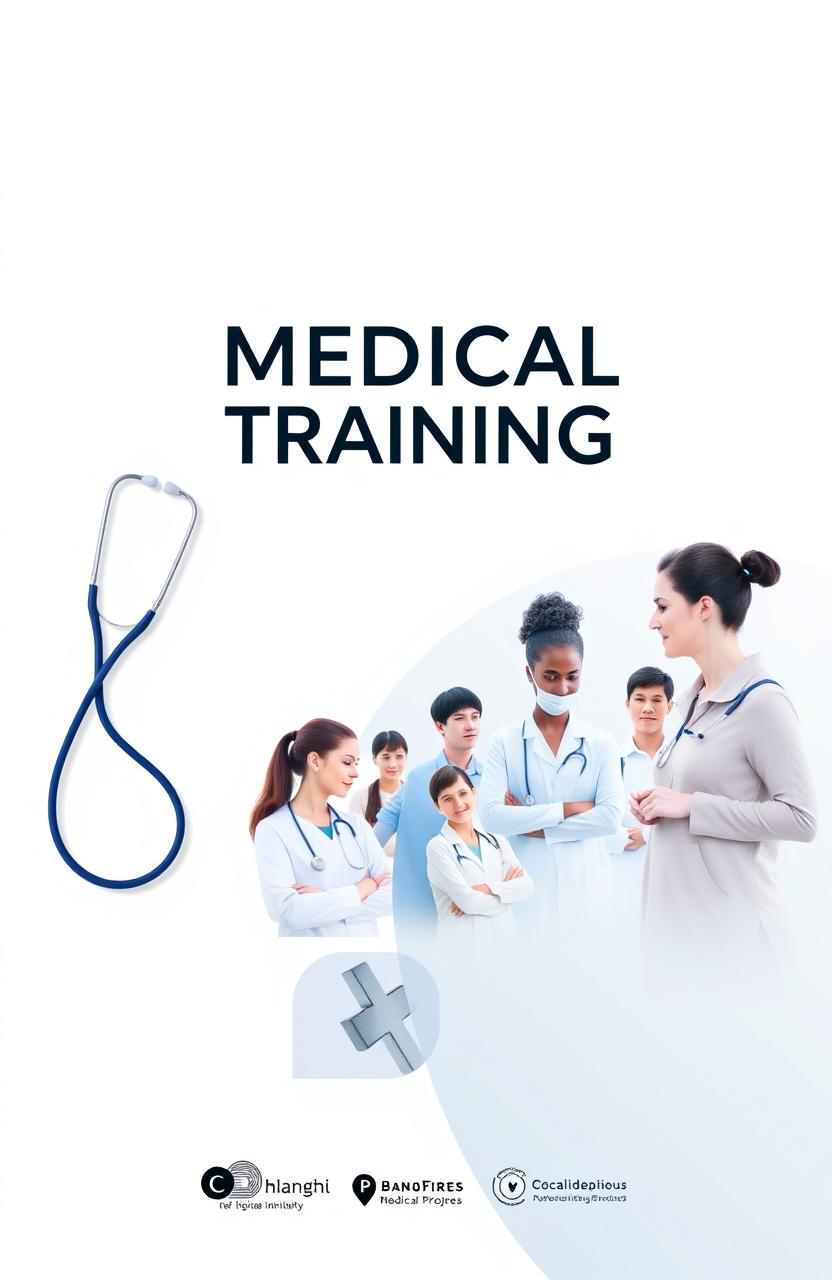 A professionally designed cover page for a medical training program, featuring a sleek and modern design