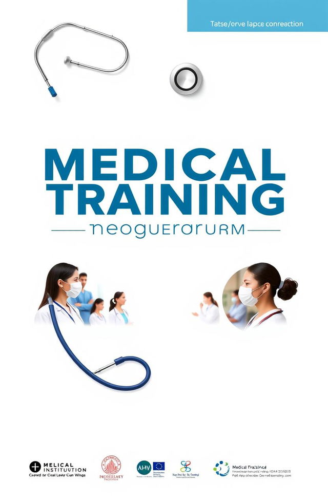 A professionally designed cover page for a medical training program, featuring a sleek and modern design