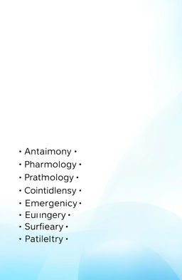 A cover page design for a medical training program featuring an elegant and professional layout