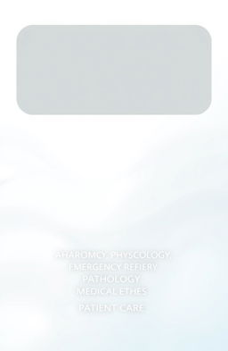 An elegant and professional cover page for a medical training program, featuring a clean layout with ample space at the top for a header