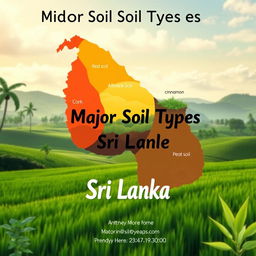 A visually engaging assignment cover page illustrating the major soil types of Sri Lanka